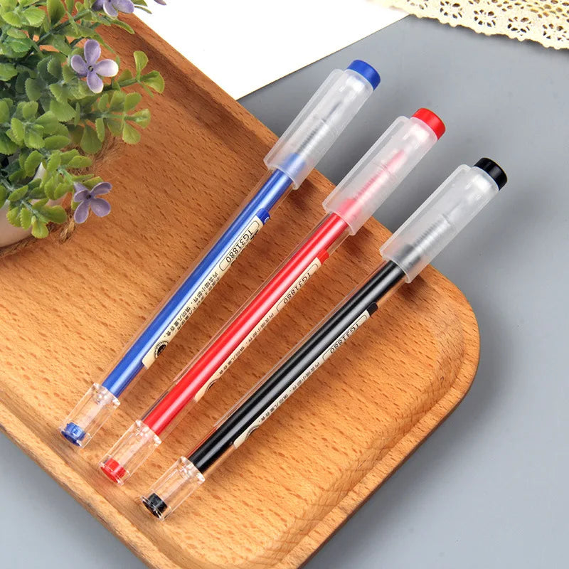 12pcs/Lot Japan Fine Point Pen 0.35mm Black Blue Red Ink Gel Pen Ballpoint Pen School Office Student Writing Stationery Supply