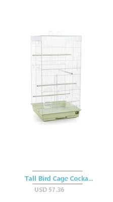 Wrought Iron Bird Cage Rolling Stand PlayTop Parrot Lovebirds Cockatiels Pigeons Flight Cage