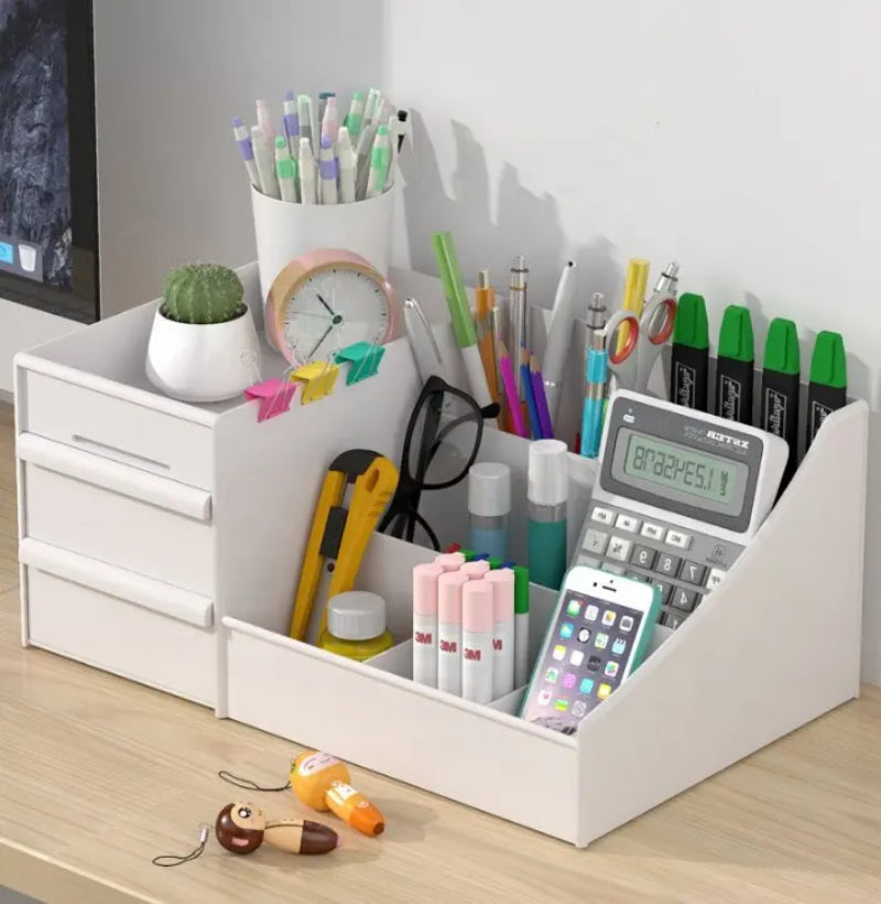 Desk Accessories Office Desk Organizer Stationery Dormitory Brush Stand for Pens Organizer Desktop Makeup Storage Box