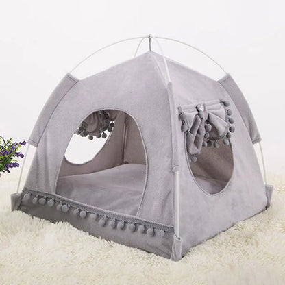 Cat Tent Bed Pet Products The General Teepee Closed Cozy Hammock with Floors Cat House Pet Small Dog House Accessories Products