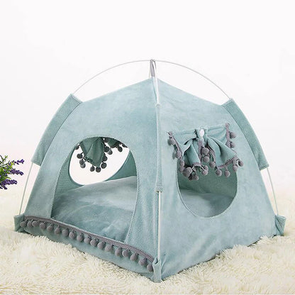 Cat Tent Bed Pet Products The General Teepee Closed Cozy Hammock with Floors Cat House Pet Small Dog House Accessories Products