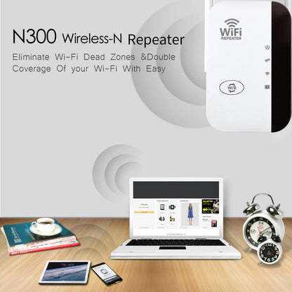 FENVI Wireless WiFi Repeater 300Mbps 2.4Ghz Repeater Network Expander Range 802.11N/B/G Wireless WiFi Repeater Booster Repetidor