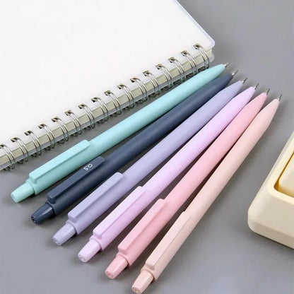 6pcs/set Fashion Macaron Mechanical Pencil Cute 0.5/0.7mm Student Automatic Pen For Kids Gift School Stationery Office Supplies