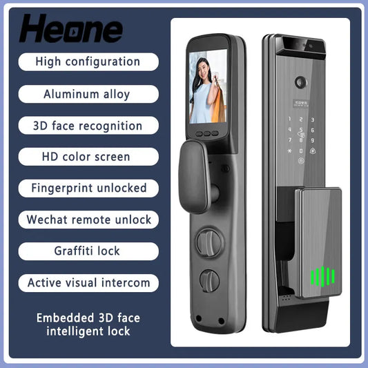 Voice Control Tuya APP Face Recognition Smart Door Lock Electronic Digital Door Lock Fully Automatic Door Lock With Camera