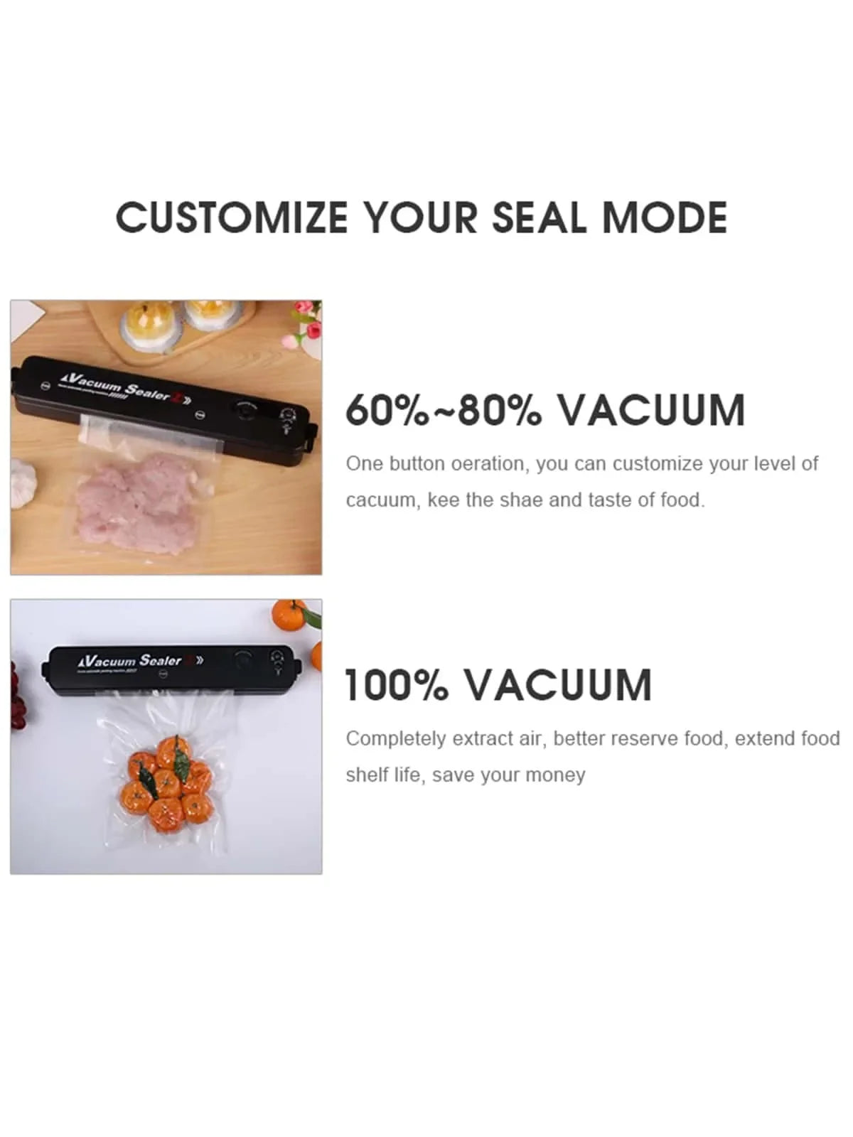 1 vacuum sealing machine, food preservation machine, small vacuum machine, fully automatic plastic sealing machine