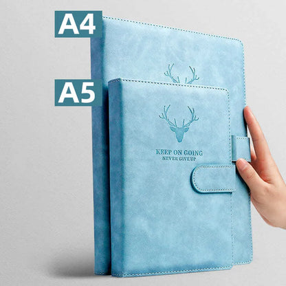 A4 Notebook Ultra-thick Thickened Notepad Business Soft Leather Work Meeting Record Book Office Diary Sketchbook Students Cute