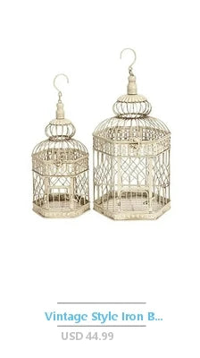 Wrought Iron Bird Cage Rolling Stand PlayTop Parrot Lovebirds Cockatiels Pigeons Flight Cage