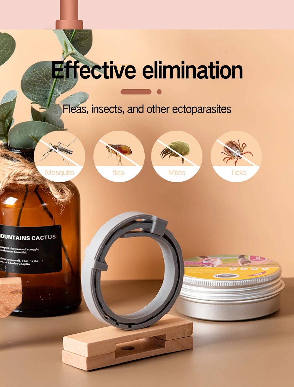 Retractable Deworming Dog Cat Collar Anti Flea Ticks Prevention Mosquitoes Repellent Collar For Cat Dog Pet Products