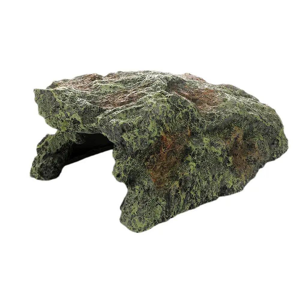 Reptile Fish Tank Hideout Natural Reptile Hiding Rock Cave Shelter Terrarium Hideout Caves For Aquarium Terrarium Decoration