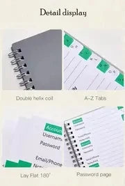 MINI Spiral Password Keeper Book Notepad Secure & Organized Notebooks Notebook Diary Writing Pads Office School Supplies