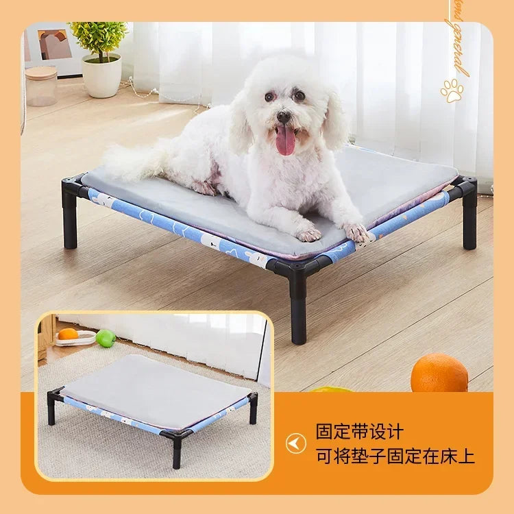 Elevated Bed for Dogs Folding Pet Camping Bed Cat House Portable Removable Washable Four Seasons Dog Kennel Puppy Beds