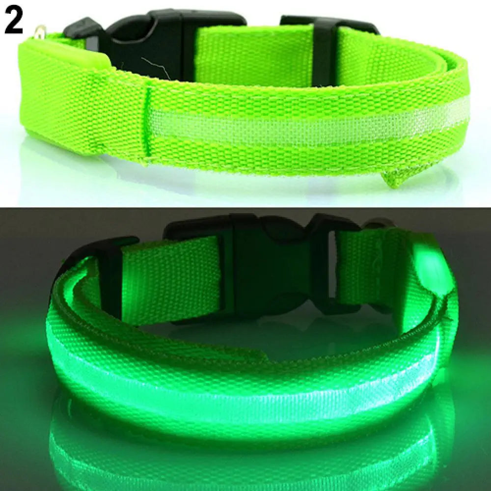 LED Dog Anti-lost Collar Pet Collar Glowing Luminous LED Night Light For Small Medium Large Dogs Collars Leads Safety Necklace