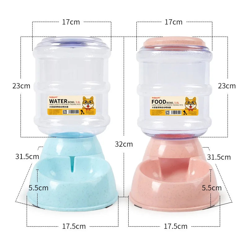 3.8L Pet Automatic Water Feeder Plastic Large Capacity Pet Feeder Cat Bowl Wholesale Pet Feeding Water Feeder