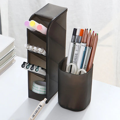 Kawaii Large Capacity Desk Pen Holder Pencil Makeup Storage Box Desktop Organizer Stand Box School Office Stationery