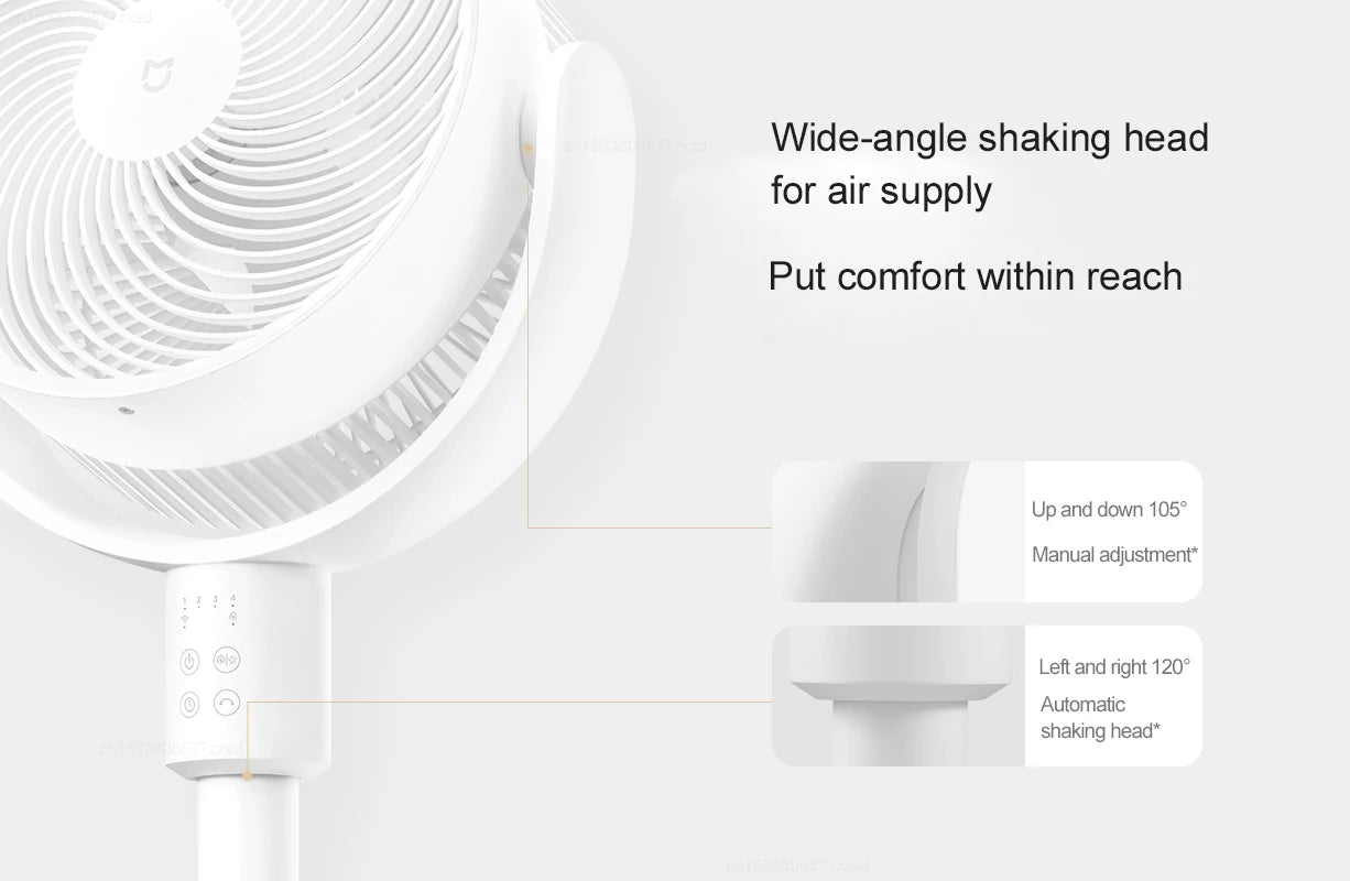 2024 New Xiaomi Mijia Circulating Fan Rechargeable Air Conditioner Fan Cooler Floor Standing Desktop Fans Work with Mi Home App