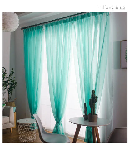 Light Purple Sheer Curtain Panels Light Filtering Window Curtain Drapes Treatment for Kitchen, Bedroom Children  living Room