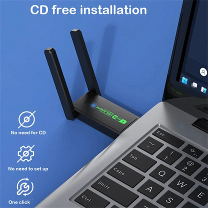 WiFi USB 3.0 Adapter 1300Mbps Bluetooth 4.2 Dual Band 2.4GHz/5GHz Wifi Usb For PC Desktop Laptop Network Card Wireless Receiver