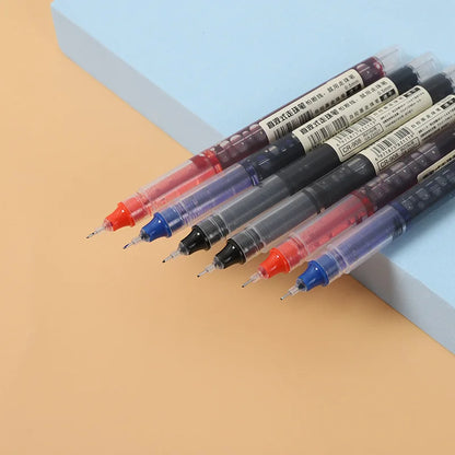 10Pcs/set High Quality Needle Type Gel Pens Straight Liquid Ballpoint Pen Kawaii Stationery School Office Supplies Writing