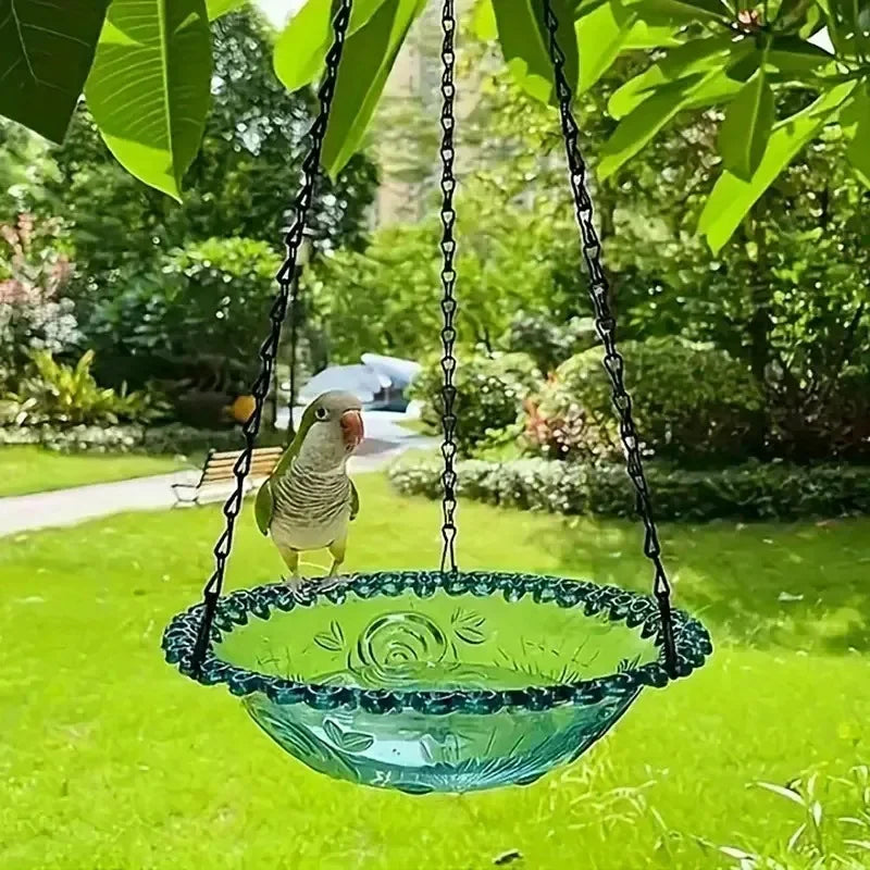 New Hanging Bird Feeder Bird Bath Garden Outdoor Hummingbird Feeder Birdbath Balcony Outdoor Decoration Bird Pet Supplies