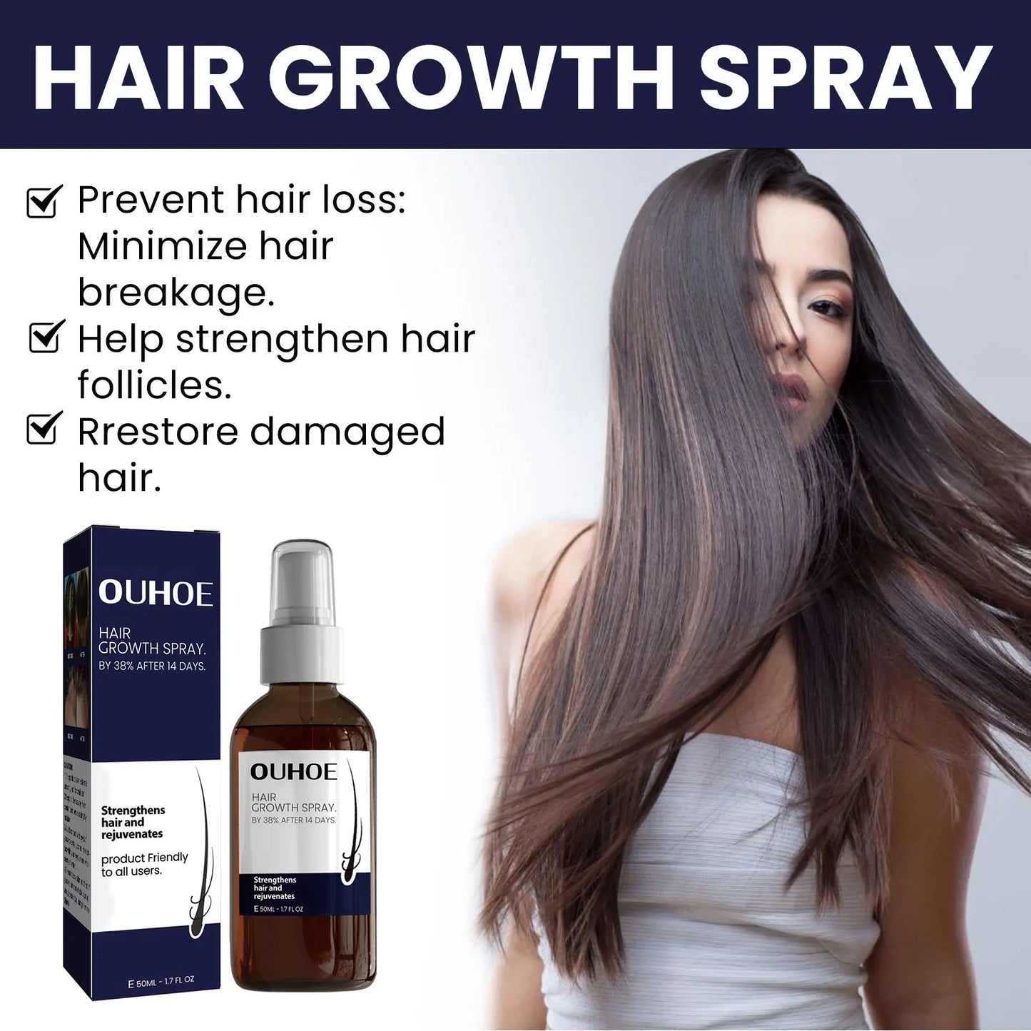 Hair Growth Spray Thicker Longer Prevent Baldness Repair Damage Strengthen Nourish Moisturize Scalp Treatment Anti Hair Loss Oil