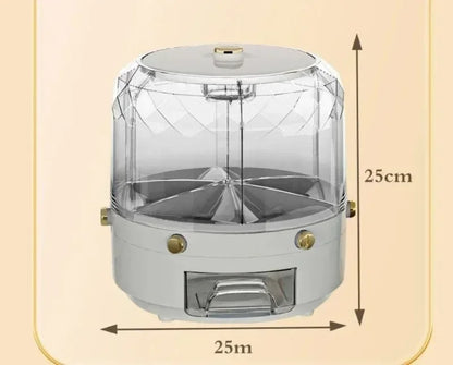 Kitchen Storage Box 360 Degree Rotating Rice Dispenser Sealed Dry Cereal Grain Bucket Dispenser Moisture-proof Food Container