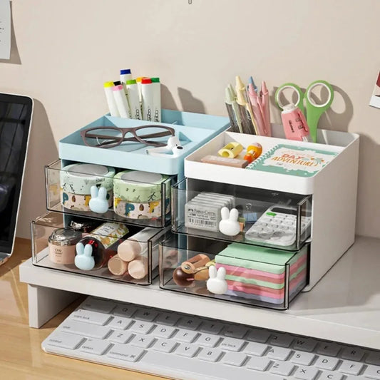 Storage Box Drawer Office Desk Makeup Storage Box Business Card/Pen/Pencil/Phone/Stationery Desk Accessories Organizer Office