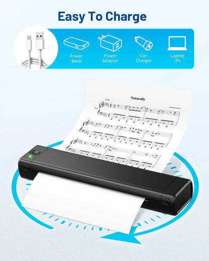 Phomemo M08F A4 Portable Thermal Printer Supports A4 Thermal Paper PJ-722 PJ-763 Wireless Thermal Compact Printer