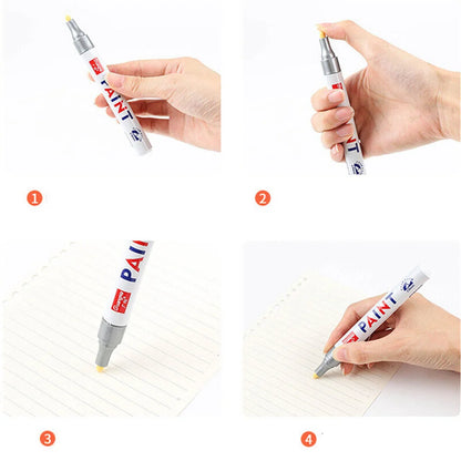 Paint Permanent Marker Pen Painting Oily Stationery Pen Waterproof Lasting White Markers Tire Tread Rubber Fabric Paint Marker