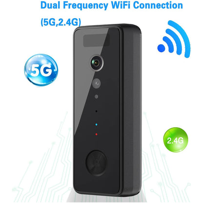 5G 2.4G 1080P WiFi Video Doorbell Dual Band Wireless Home Door Bell Tuya Smart Waterproof APP Remote Intercom Security Camera