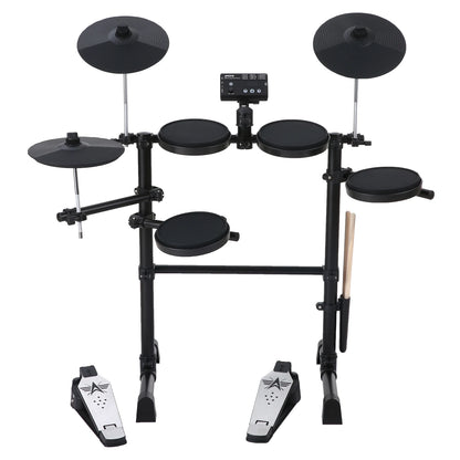 Electric Drum Set 8 Piece Electronic Drum Kit for Adult Beginner 144 Sounds Hi-Hat Pedals and USB MIDI Connection Music Gifts