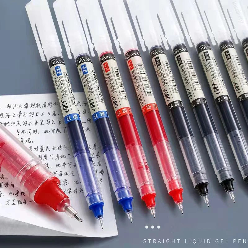 5/10 Pcs Exam Signature Ballpoint Pen 0.5mm Black Blue Ink High Capacity Gel Pens For Writing School Office Stationery Supplies