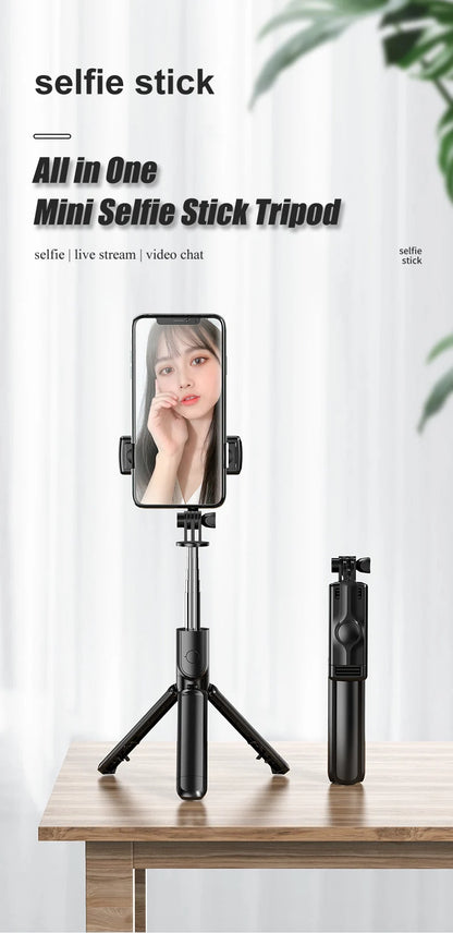 Phone Holder Wireless Selfie Stick Tripod 360 Degree Rotation Support For iPhone Xiaomi Samsung Mobile Phone Live Video Stand