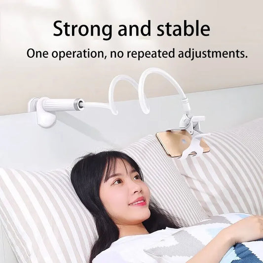 Universal Lazy Mobile Phone Gooseneck Stand Holder Stents Flexible Bed Desk Table Clip Bracket for Phone Flexible Holder Arm