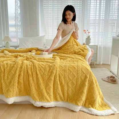 Lambswool Blanket Coral Flannel Sofa Cover Blanket Nap Office Shawl Air Conditioning Small Blanket Blankets for Beds