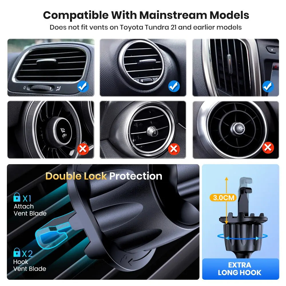 Gravity Car Phone Holder 360Rotation Carbon Fiber Car Mobile Phone Bracket Car Air Outlet Clip Navigation Mounts Car Accessories