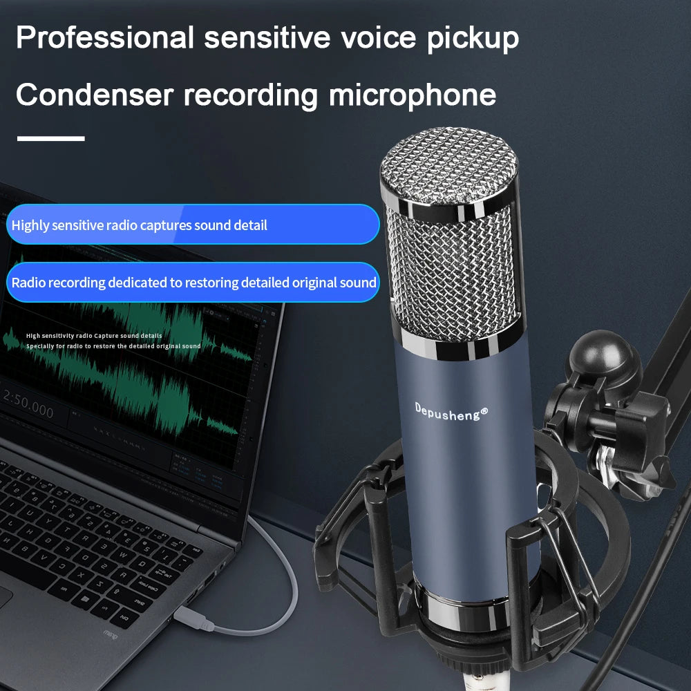 Audio Interface Depusheng MD22 Professional Sound Card with Monitoring Electric Guitar Live Recording For Studio Singing Micro