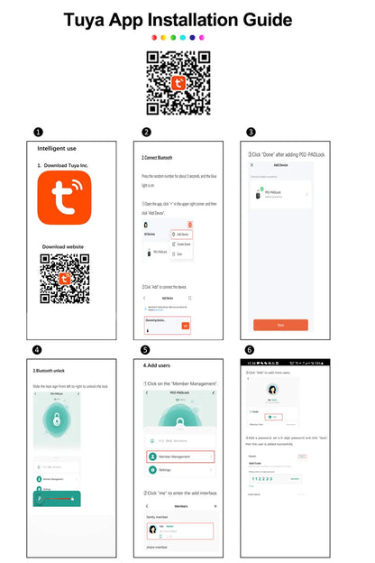 Tuya Bluetooth Smart Biometric Fingerprint Door Lock Keyless Quick Unlock Anti Theft Padlock IP67 Waterproof Home Travel Securit