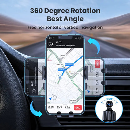 Gravity Car Phone Holder 360Rotation Carbon Fiber Car Mobile Phone Bracket Car Air Outlet Clip Navigation Mounts Car Accessories