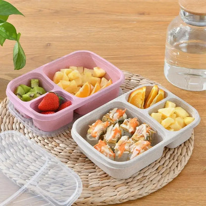 Separate Lunch Box Portable Bento Box Lunchbox Leakproof Food Container Microwave Oven Dinnerware for Kids School Adult Office