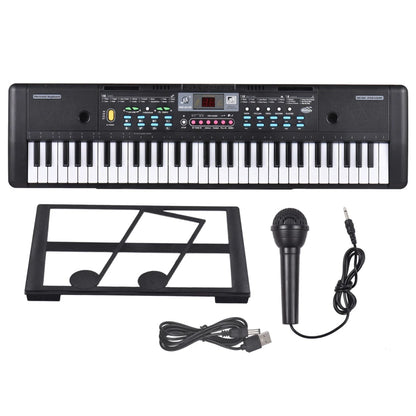 61 Keys USB Electronic Organ Kids Electric Piano Digital Music Electronic Keyboard LED Display Kids Gift Musical Instrument