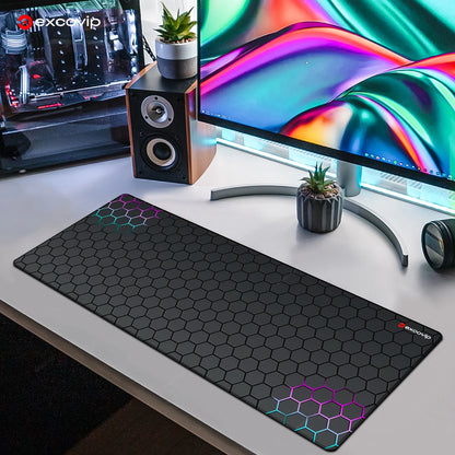 EXCO Gaming Mouse Pad Large with Stitched Edge Non-Slip Rubber Base Extended Desk Mat Keyboard Mousepad for Office Home Computer