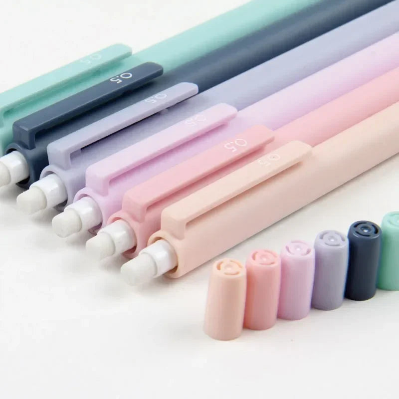 6pcs/set Fashion Macaron Mechanical Pencil Cute 0.5/0.7mm Student Automatic Pen For Kids Gift School Stationery Office Supplies