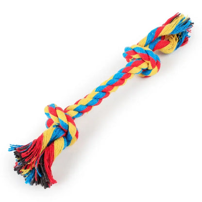 Cotton Dog Toys Puppy Chewing Toys Rope Knot Toy Durable Braided Dog Toys Dog Cleaning Teeth Braided Bone Rope Pet Products 24cm