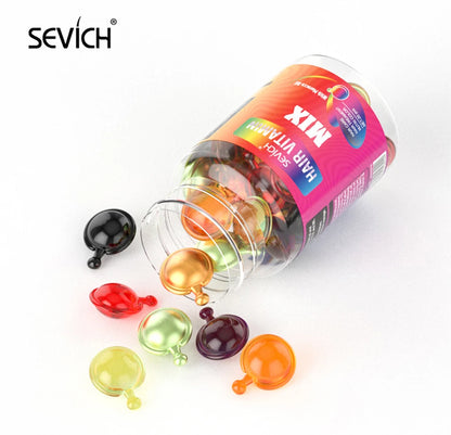 2024 Sevich Vitamin Capsule Repair Damaged Hair Keratin Complex Oil Anti-Loss Moroccan Oil Soft Smooth Silky Hair Care Products