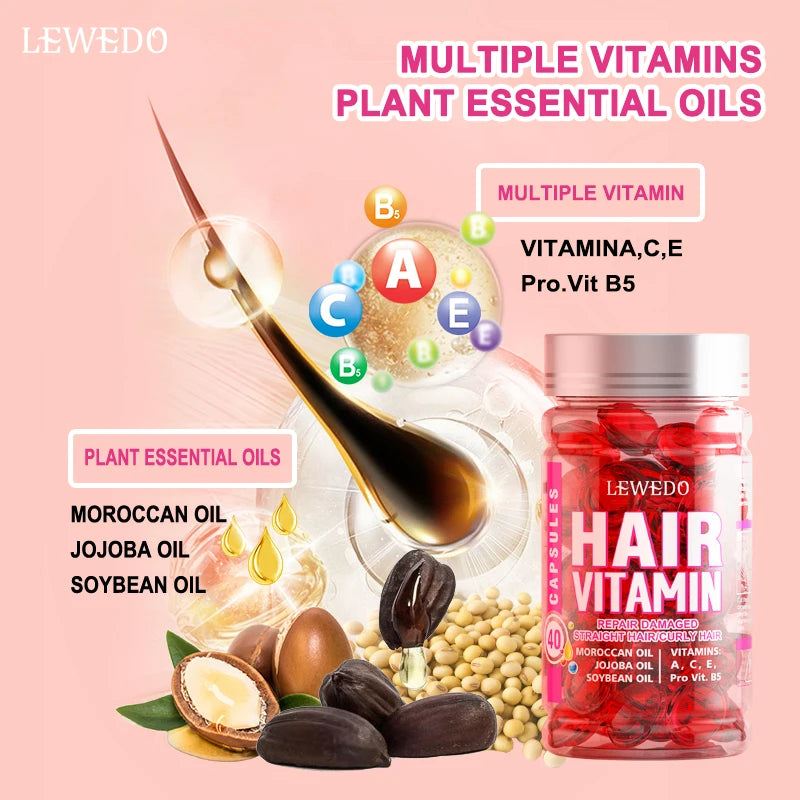 Hair Vitamin Capsule Hair Repair Damaged Hair Care Capsules Essence Protein Smooth Hair Care Repair Anti Loss Essential Oil