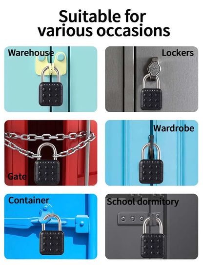 Tuya Bluetooth Smart Biometric Fingerprint Door Lock Keyless Quick Unlock Anti Theft Padlock IP67 Waterproof Home Travel Securit