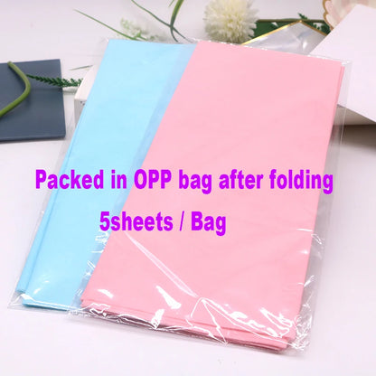 5pcs Tissue Paper 50*66CM Craft Paper Floral Wrapping Scrapbooking Paper Gift Decorative Flower Paper Home Decoration Party