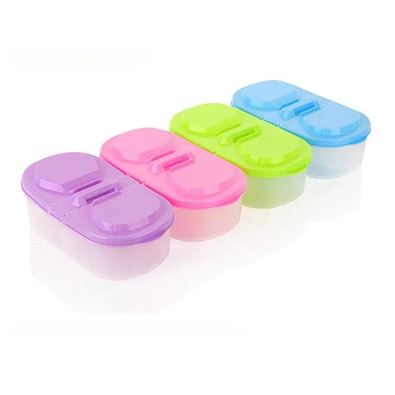 Healthy Plastic Food Container Portable Lunch Box Capacity Camping Picnic Food Fruit Container Storage Box for Kids Dinnerware