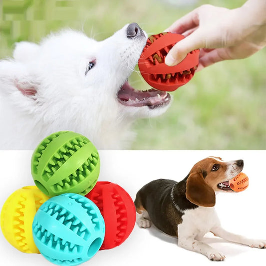 5cm Pet Dog Toy Interactive Rubber Balls for Small Large Dogs Puppy Cat Chewing Toys Pet Tooth Cleaning Indestructible Dog  Ball