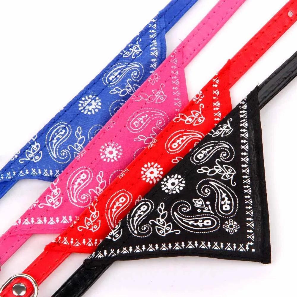 Cute Printed Bandana Cat Collar Puppy Dog Cat Scarf Collar Adjustable Triangular Pet Banadana Collar for Kittens Small Animals